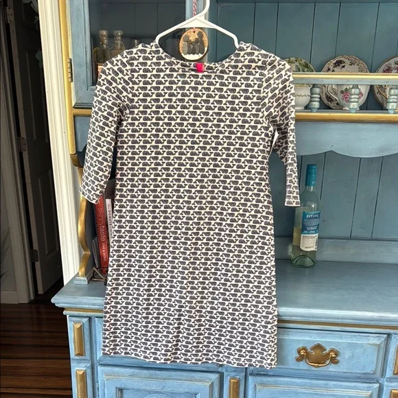 Patterned Black and White Dress - Picture 2 of 8